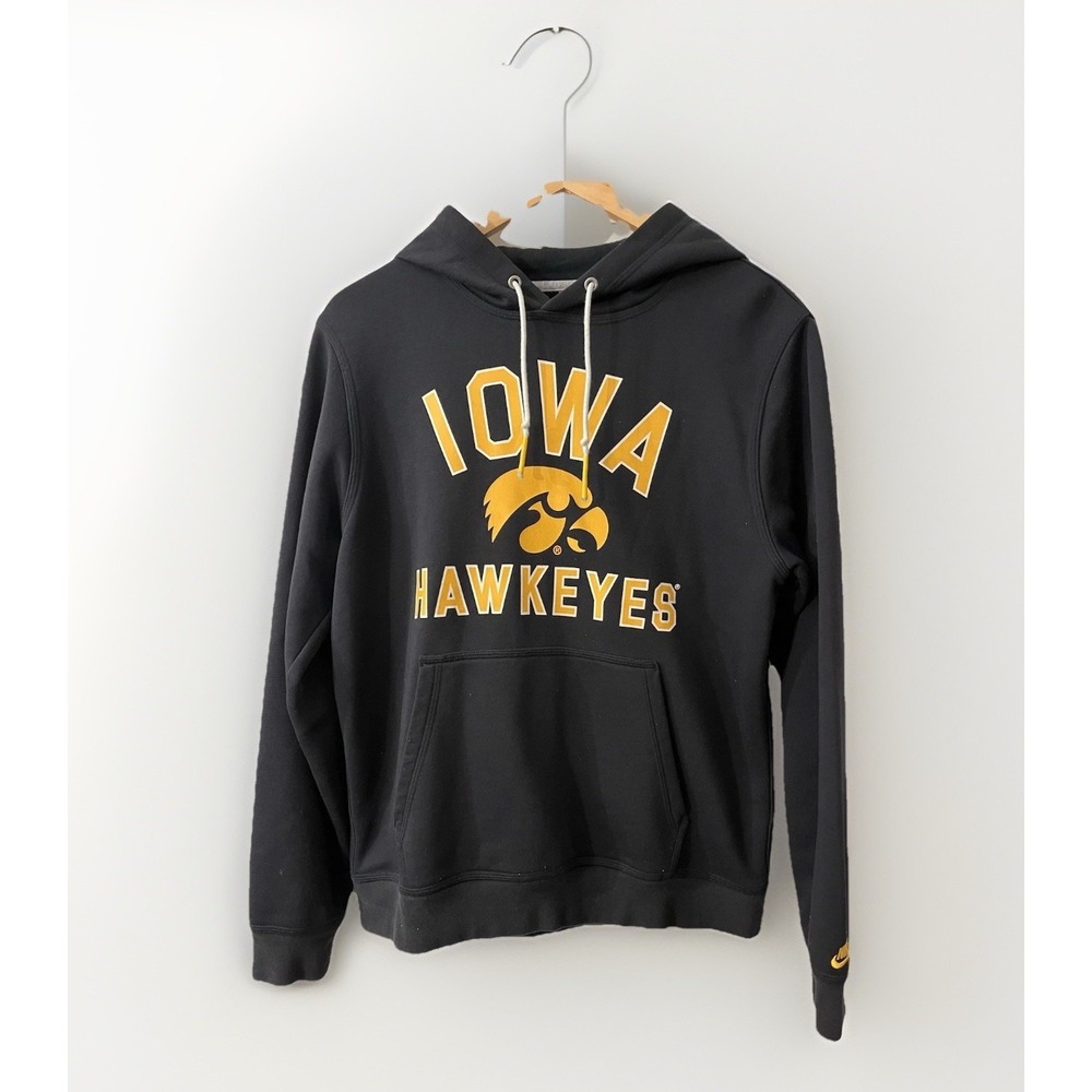 2010s Nike Iowa Hawkeyes Black Hoodie Pullover Jacket‎ - Unisex Medium